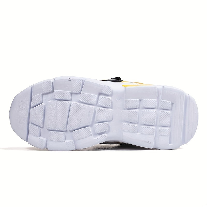 Boys Hook And Loop Low Top Sneakers Lightweight Anti Slip Shoes