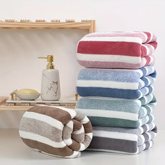 4-Piece Bath Towel Set, Soft and Absorbent, Light Beige