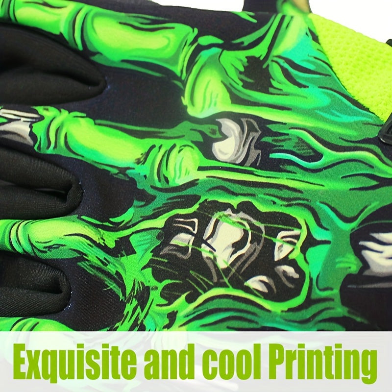 Cycling Gloves Skeleton Hand Touch Screen Warm Windproof Coldproof Gloves