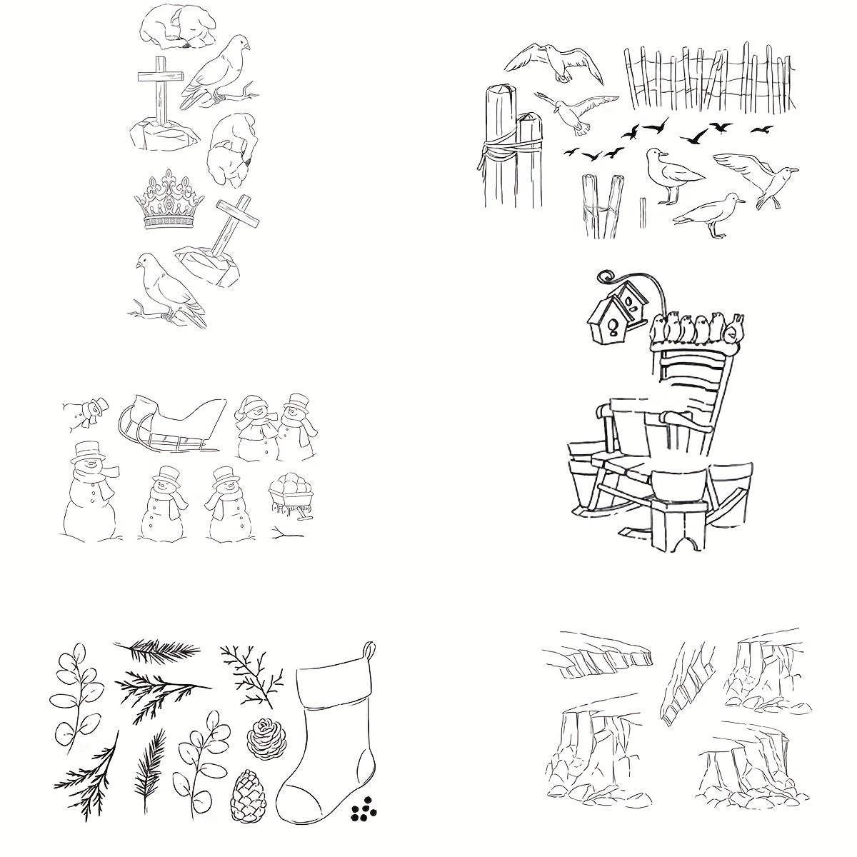 Christmas Snowman Stamp for Scrapbooking Embossing Supplies