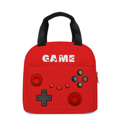 Game Print Insulated Lunch Bag Thermal Cooler Tote Work School Durable Polyester