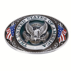 American Flag Eagle Men's Belt Buckle