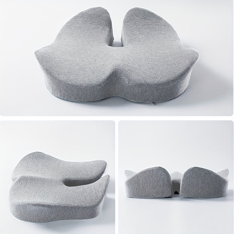 1pc Car Cushion Height Increasing Driving Lumbar Cushion Grey