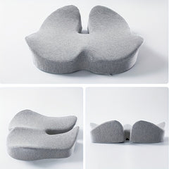 1pc Car Cushion Height Increasing Driving Lumbar Cushion Grey