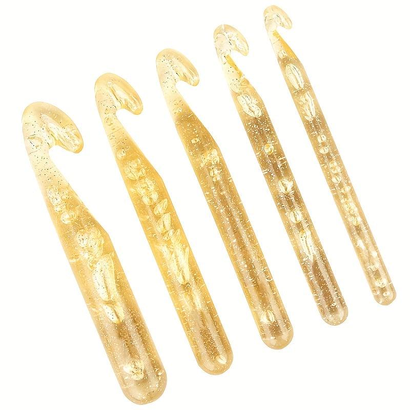 5pcs Crystal Crochet Hook Set Sweater Needle Tool for Beginners