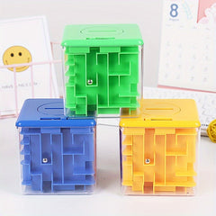 3D Stereo Maze Piggy Bank Puzzle Gift