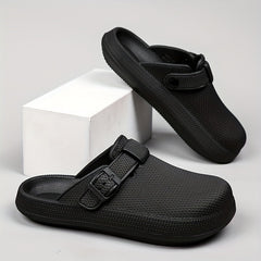Women's Closed Toe Buckle Slides Sandals Lightweight Sports Slip