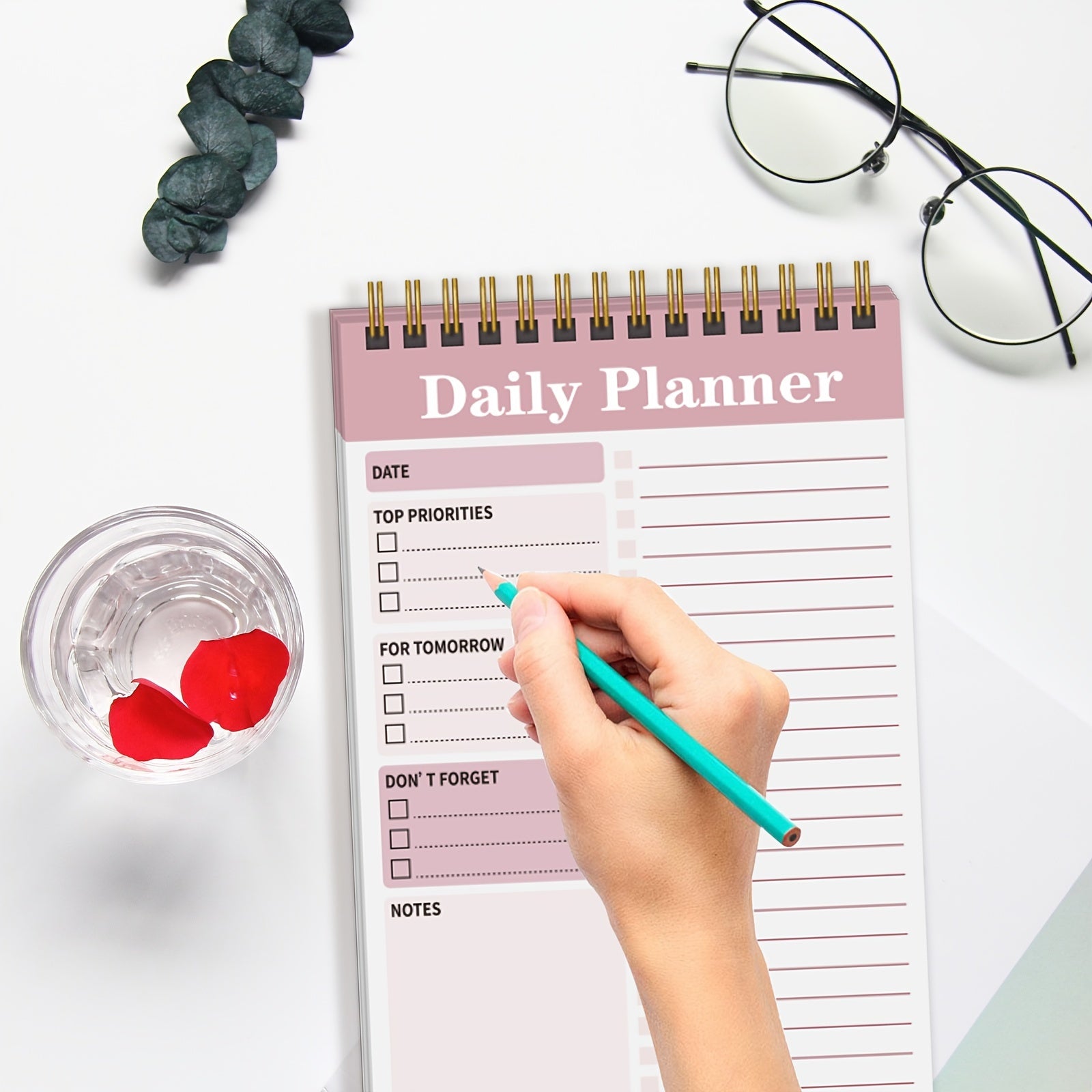 Spiral Daily Planner Notepad 13 X 19 To Do List Notebook Checklist Organizer