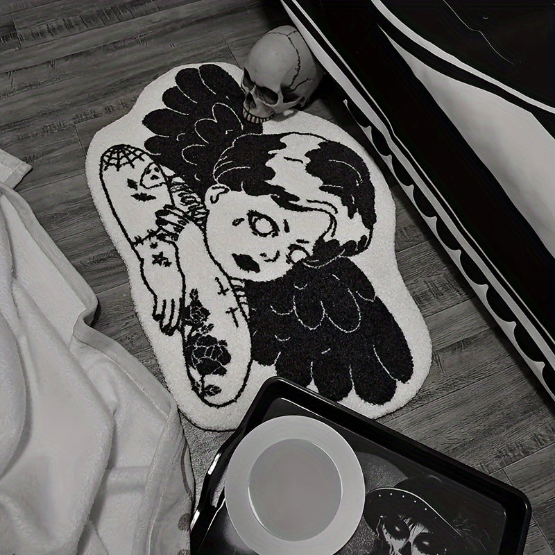 Horror Girl Shape Area Rug Indoor Non Slip Washable Rug