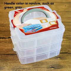 Detachable Jewelry Storage Box Three Layer Transparent Cosmetics Storage Box