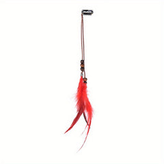 Hippie Style Faux Feather Hair Clip with Beads Head Piece Hair Accessories