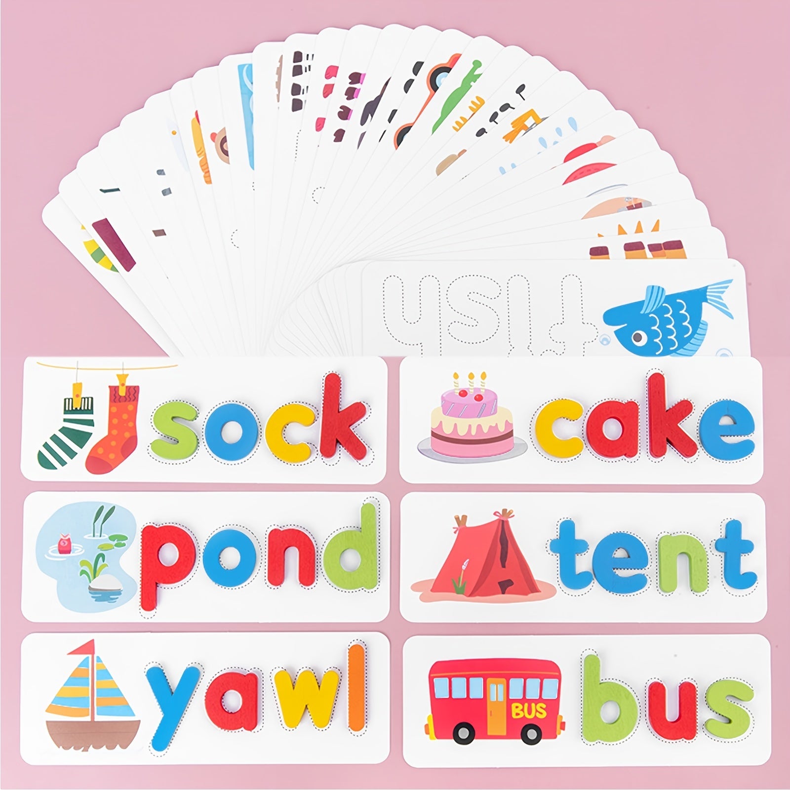 Alphabet Sight Words Flash Cards Matching Letter Games Educational Toys