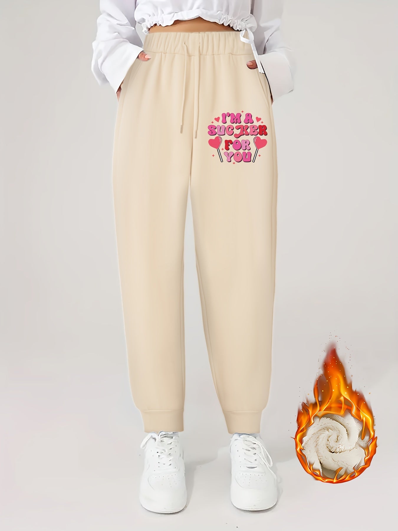 Women's Plus Size Fleece Liner Joggers