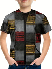 Kids' Graphic Tee Short Sleeve Active T shirt For Summer Outdoor
