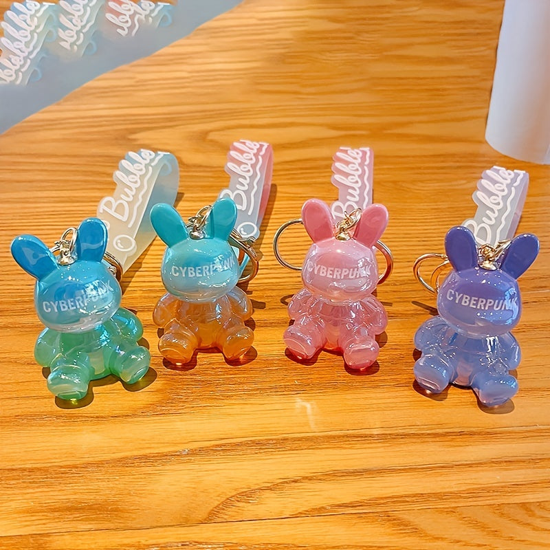 Gradient Rabbit Keychain Bag Pendant Key Chain For Men