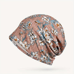 Lace Flower Beanie Cap Printed Skull Hat Lightweight Chemo Hats