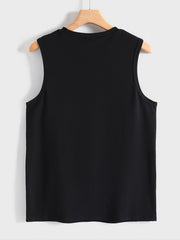 Nope Not Today Graphic Print Tank Top Sleeveless Crew Neck Casual Top