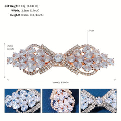 Zircon Side Clip Rhinestone Hair French Barrette