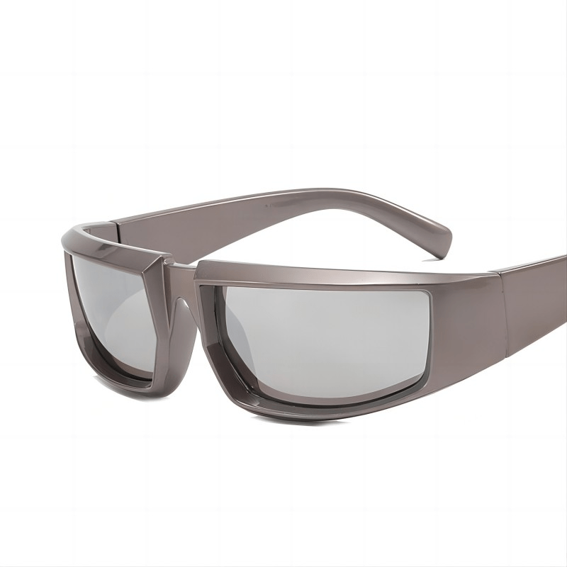 Square Wrap Around Sports Sunglasses for Women Thick Frame