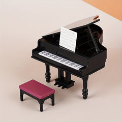 Dollhouse Piano Model Mini Furniture Decor Accessory