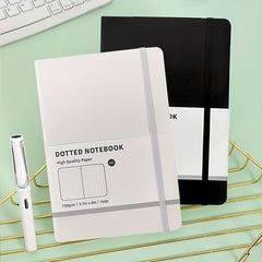 A5 Hardcover Dotted Line Notebook Brown Grey