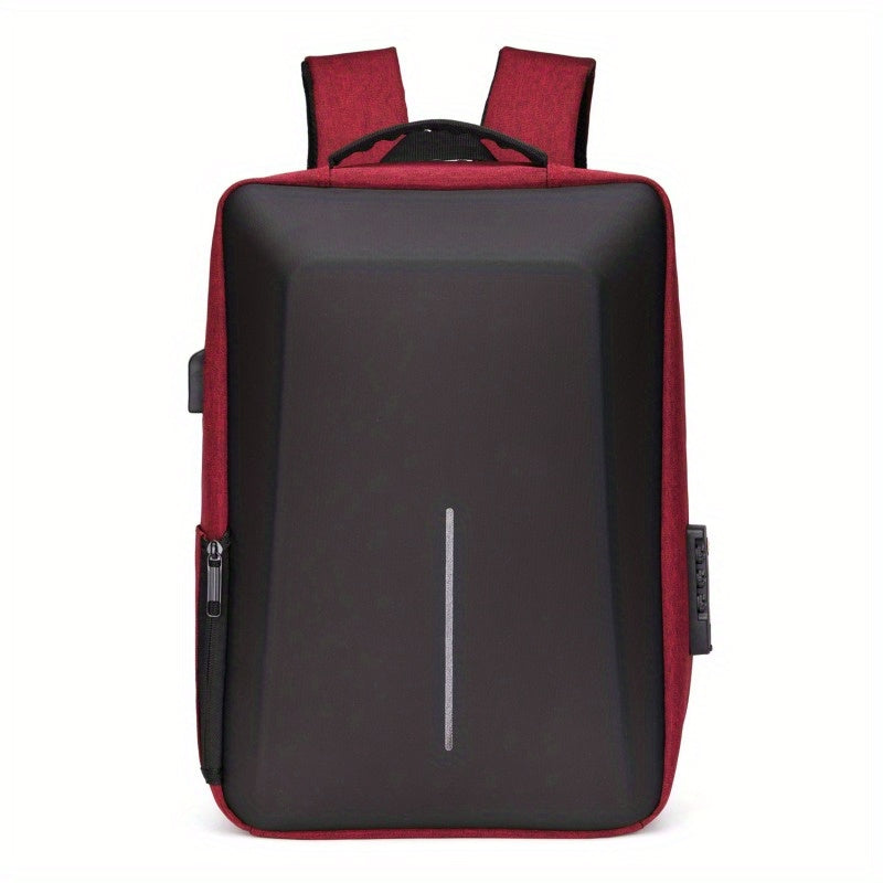 Men's Business Laptop Backpack USB Charging Port Anti-theft Travel Bag