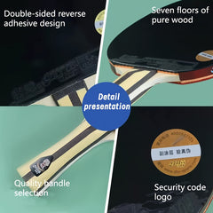 Table Tennis Racket Four-star Horizontal Straight Single Racket
