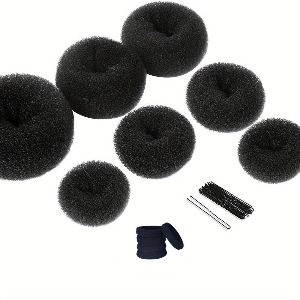 Hair Bun Maker Kit Donut Shaper Bun Maker 5 Sizes Hair Bands Clips