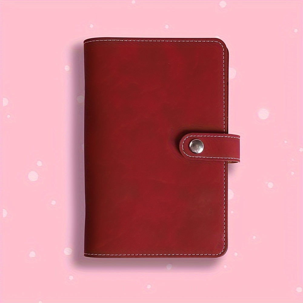 A6 Refillable Leather Budget Binder Mini Notebook Cover