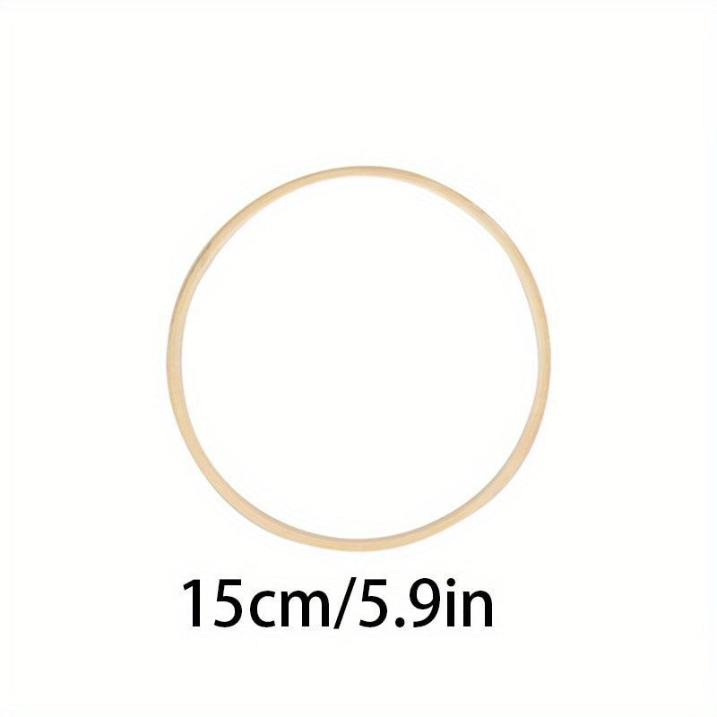 Dream Catcher Bamboo Circle Wall Art Flower Light Cross Stitch Shed Tool