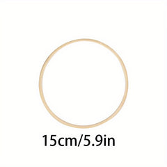 Dream Catcher Bamboo Circle Wall Art Flower Light Cross Stitch Shed Tool