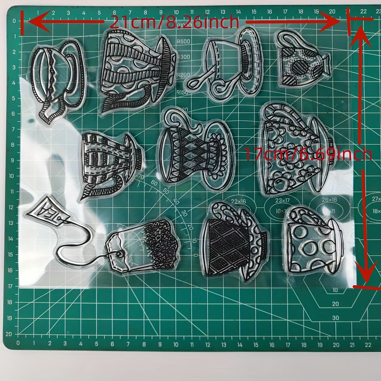 Teacup Clear Stamps for Scrapbooking Decor DIY Greeting Card