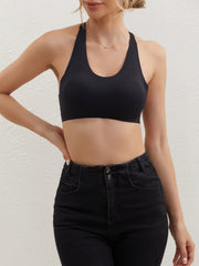 2 Seamless Solid Sports Bras Comfy & Breathable Running Workout Bra