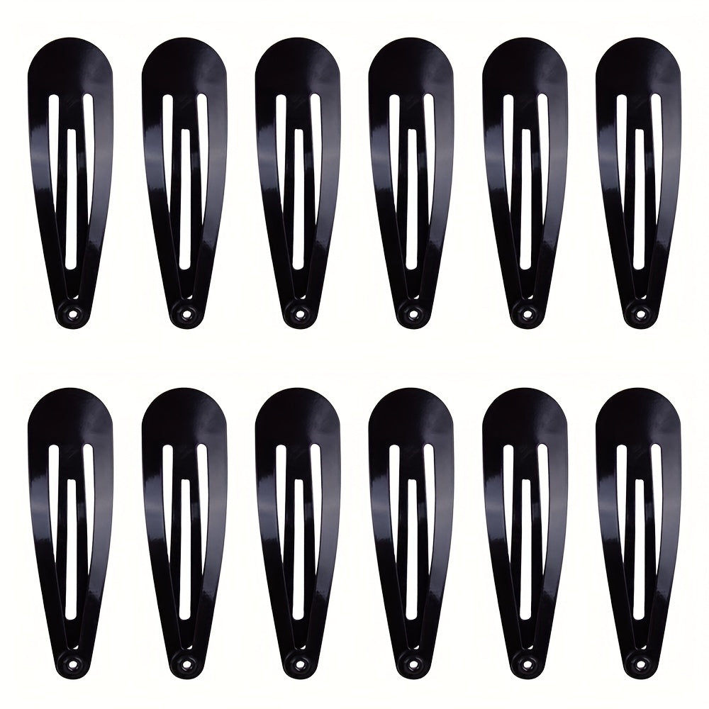 70Pcs Snap Hair Clips 5.08 Cm Barrettes Women Metal Hair Accessories