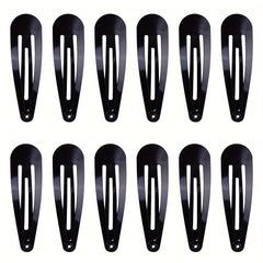 70Pcs Snap Hair Clips 5.08 Cm Barrettes Women Metal Hair Accessories