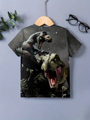 Boy's Fierce Dinosaur Graphic T shirt 3D Print Tee Kid's Clothing