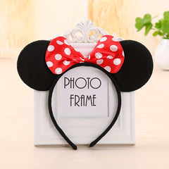 Girls Mouse Ears Headband Dot Bow Headband Head Accessories