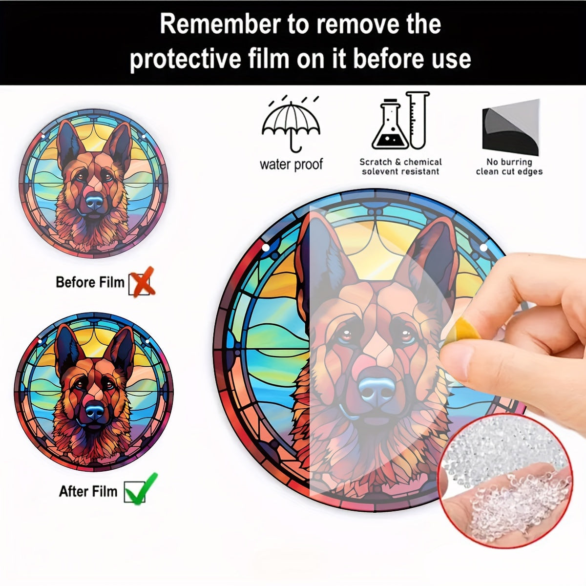 Pet Dog Window Hanging Ornament Suncatcher Decoration