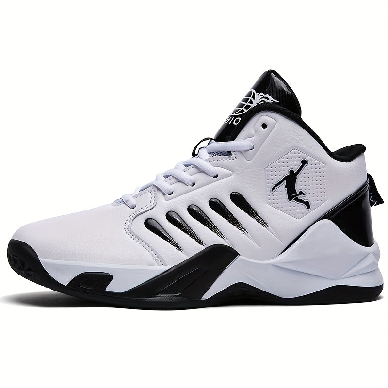 Men's Block High Top Basketball Shoes Wear resistant Non Slip Sneakers