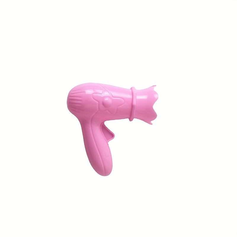 Kids Toy Hair Dryer for Dolls Pink & Purple ABS Pretend Play Salon Tool