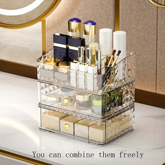 PET Material Drawer Storage Box for Cosmetics Stationery Bathroom Toiletries
