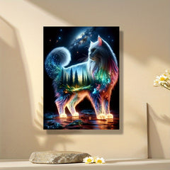 Luminous Cat Acrylic Painting Kit 40x50 Frameless DIY Art Set