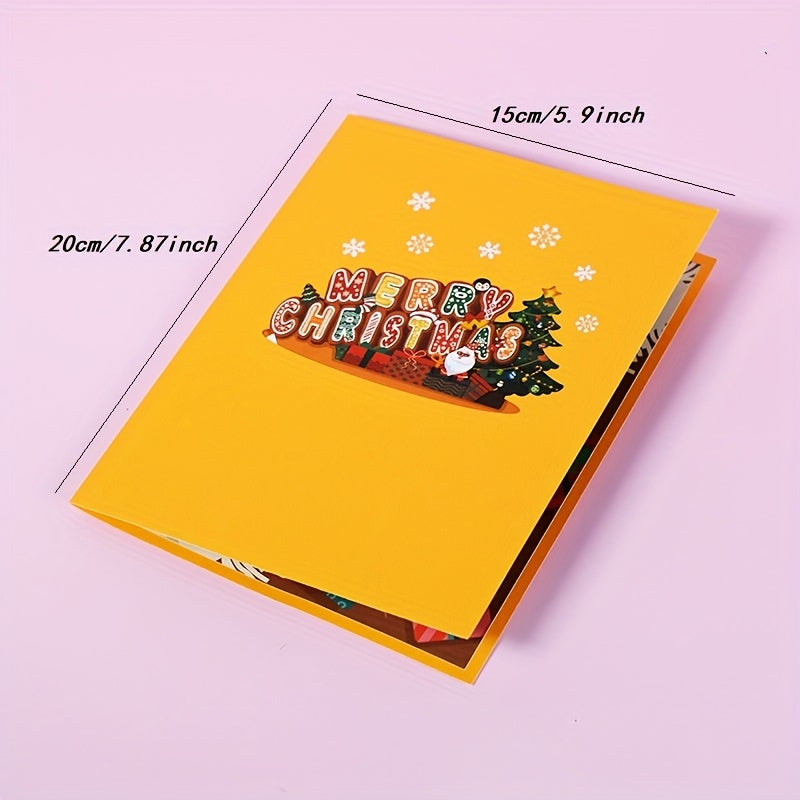 Pop Up Christmas Card Happy Year 3D Popup Greeting Card