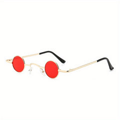 Round Sunglasses With Glasses Chain UV Protection For Photography
