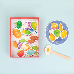 KIZH Wooden Bear Feeding Game Fun Early Learning Toy for Youngsters