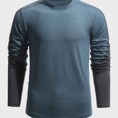 Men's Quick Dry Long Sleeve Tee For Running Gym