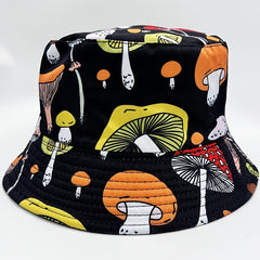 Cartoon Mushroom Print Fisherman Hat Sun Protection Hat