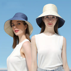 Reversible Bucket Hat UV Protection Wide Brim Fisherman Cap