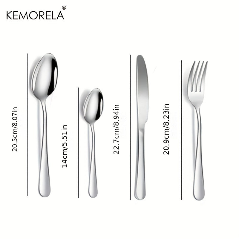 Stainless Steel Western Flatware Set - 24pcs