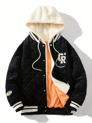 Men's Warm Double Sided Hooded Coat Fleece Hood Jacket